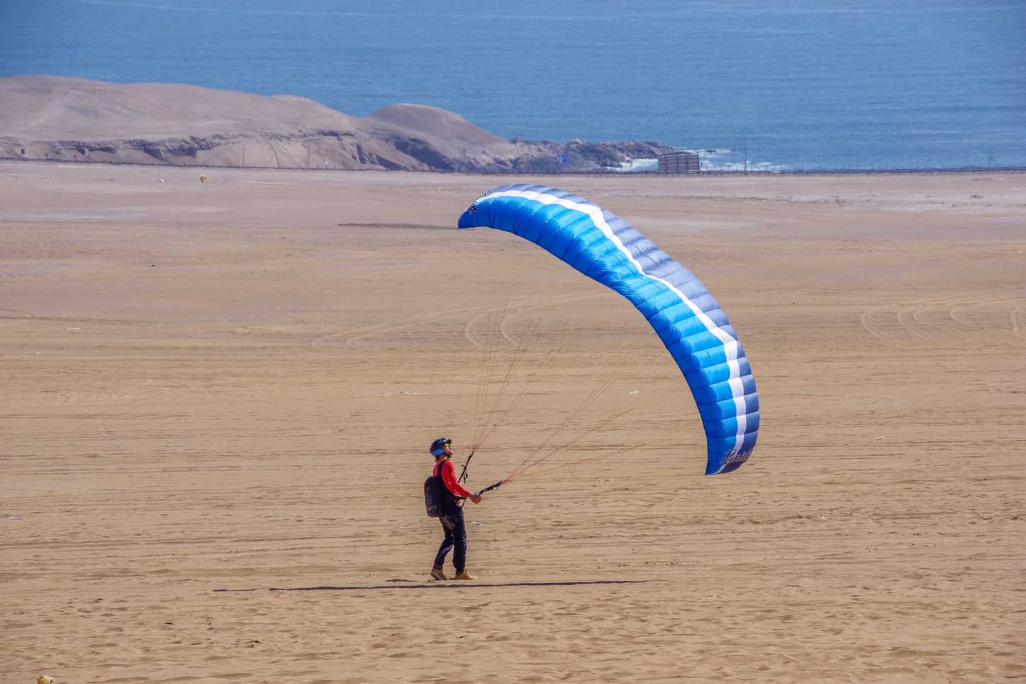Glide Paragliding Ground Handling sand chile